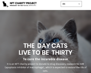 「猫の寿命を伸ばす薬」NFTで応援するチャリティ企画がスタート