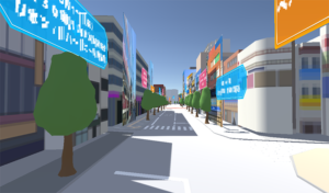 Saitama streets recreated in XR space to test information dissemination